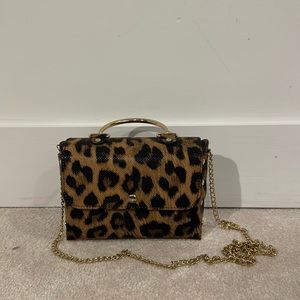 Cheetah and Gold Purse